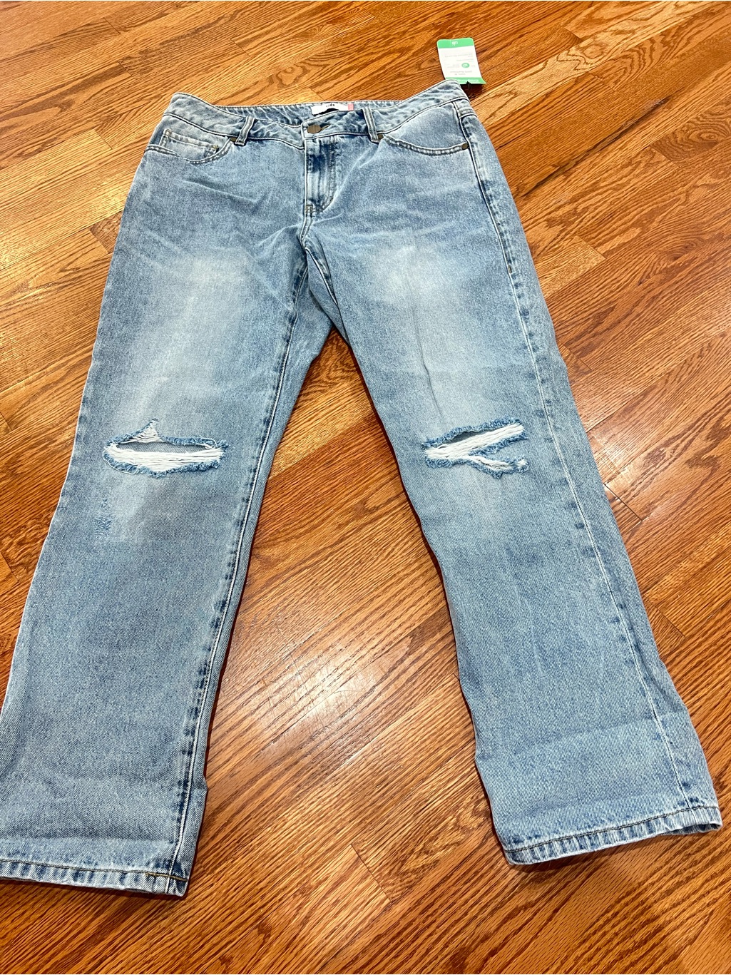 Cabi "100% Boyfriend" Distressed Jeans - Size 10 - Sandstorm Wash